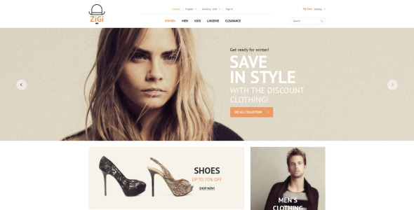 одежда разнообразие prestashop тема
