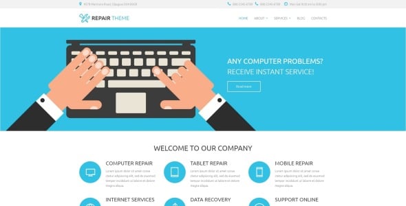 услуги по ремонту электроники тема wordpress