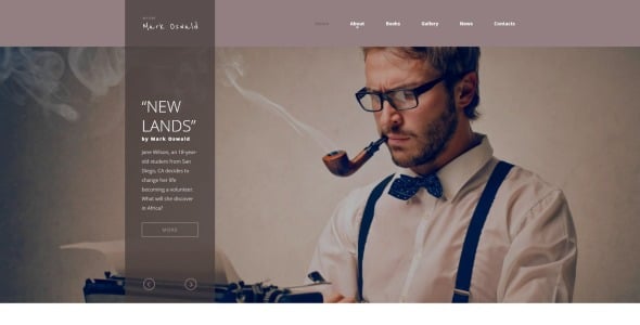 writer отзывчивый минимальный шаблон сайта html5