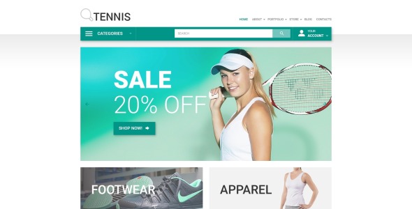 теннисная тема woocommerce