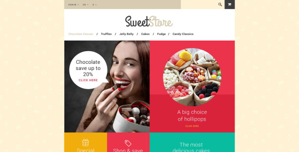 тема sweetie prestashop