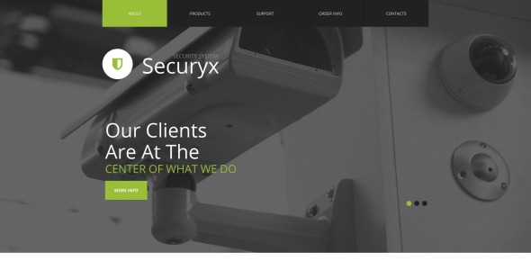 шаблон html security moto cms