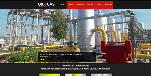 шаблон gas &amp; oil moto cms 3