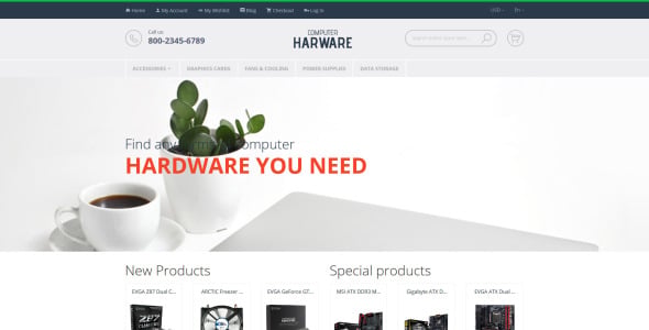 компьютерное оборудование magento тема