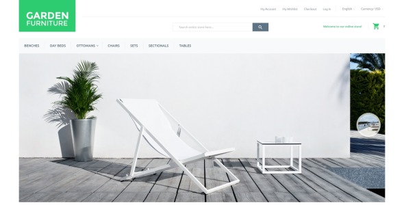 садовая мебель magento тема