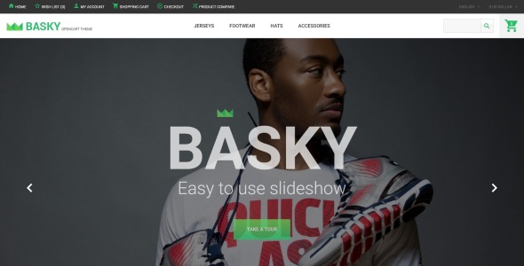 basky opencart шаблон