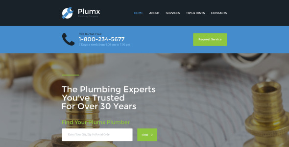 шаблон сайта plumx