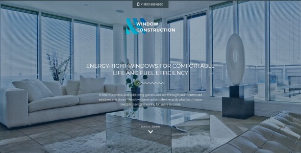 windows &amp; doors html bootstrap шаблон целевой страницы