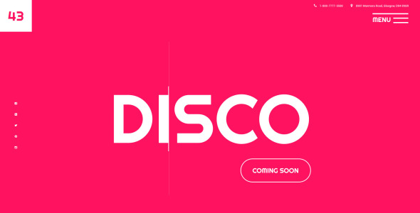 шаблон сайта disco