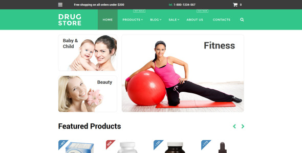 аптека shopify тема