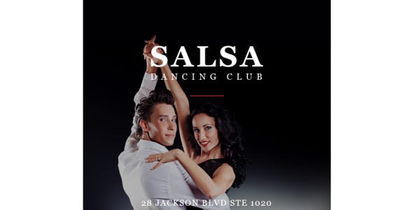 dance studio отзывчивый шаблон информационного бюллетеня