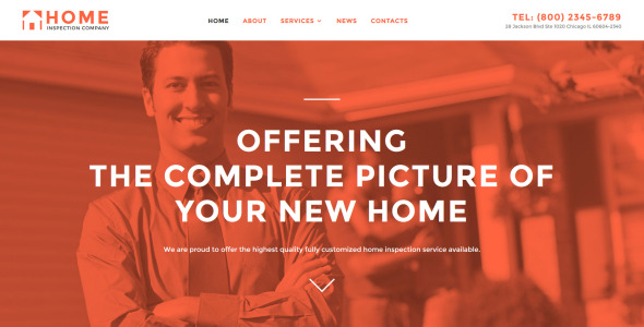 адаптивный шаблон веб-сайта home inspector