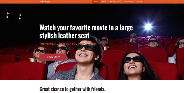 шаблон сайта cinematique
