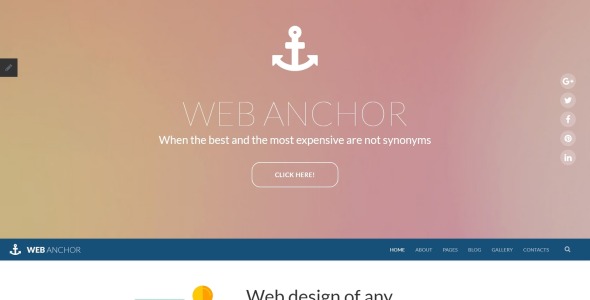 веб якорь шаблон joomla