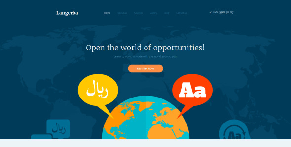 языковая школа moto cms 3 шаблон