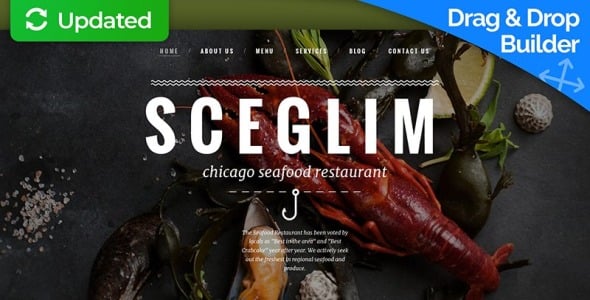 seafood restaurant moto cms 3 шаблон
