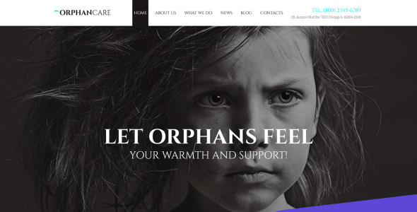 шаблон child charity moto cms 3