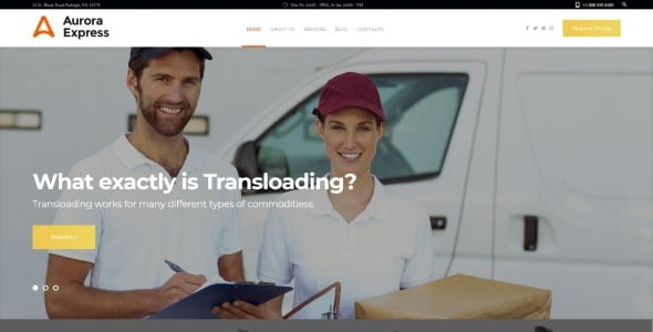 транспортная компания отзывчивая тема wordpress