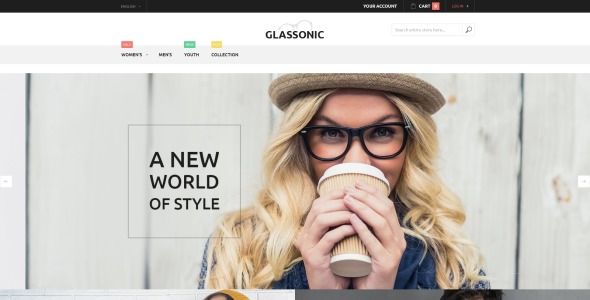 glassonic magento тема