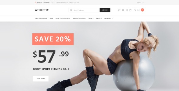 тема спортивного магазина woocommerce