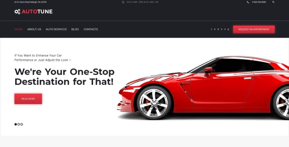 тюнинг автомобилей wordpress тема