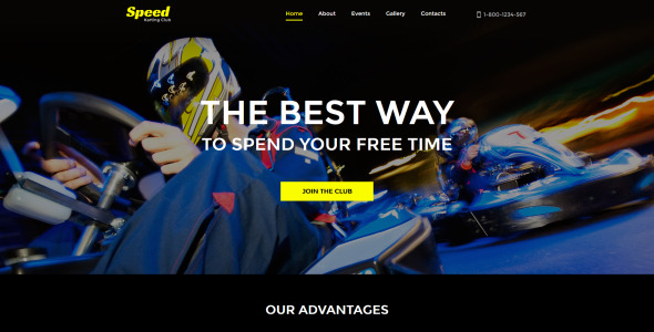 karting moto cms html шаблон