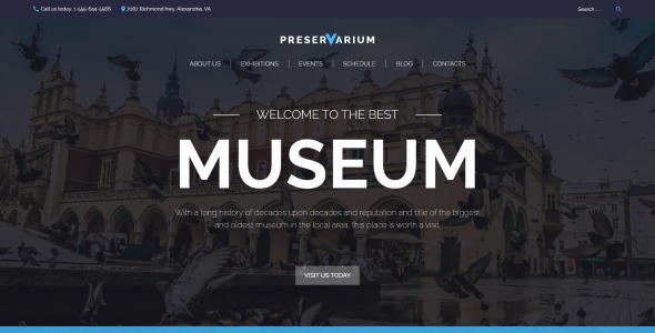музей отзывчивая тема wordpress