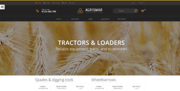 сельскохозяйственный магазин prestashop тема