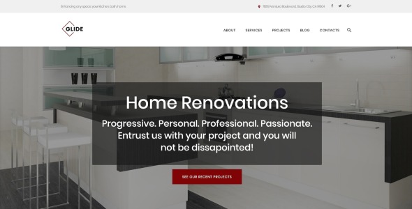 дом, ванна и кухня ремонт компании wordpress тема