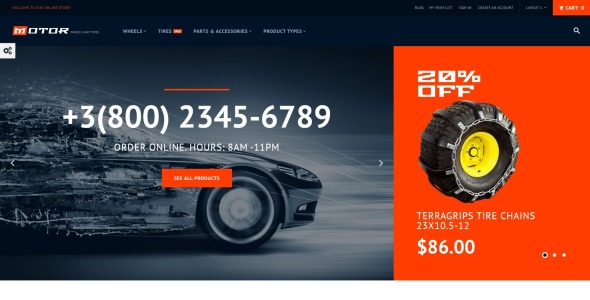 тема автосервиса magento
