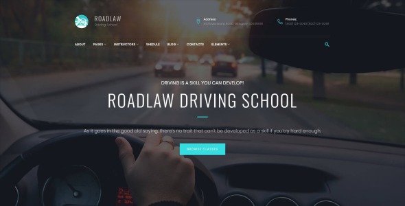 отзывчивая тема wordpress для автошколы