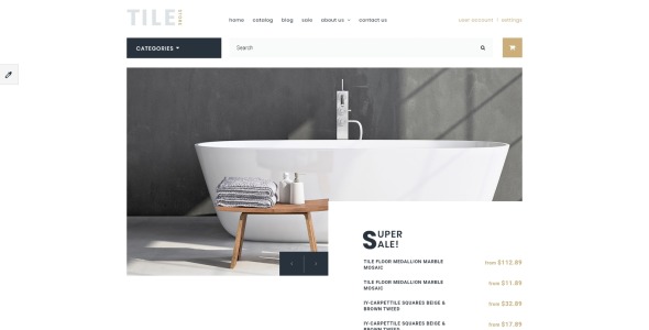 отзывчивый шаблон opencart tile &amp; stone responsive