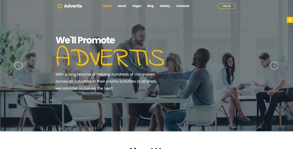 рекламное агентство чистый отзывчивый шаблон joomla
