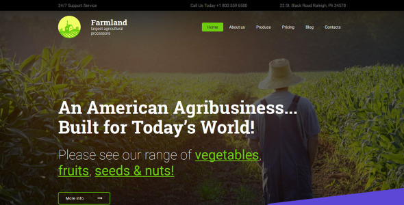 шаблон farming moto cms 3
