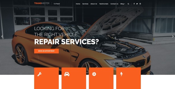 ремонт автомобилей wordpress тема