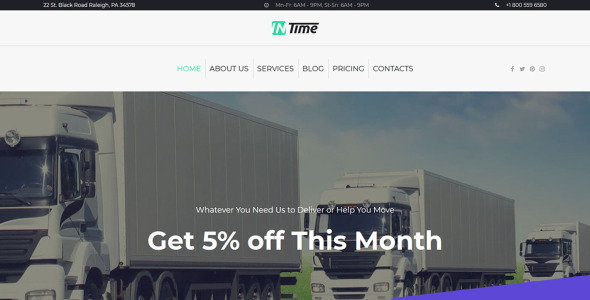 moving company moto cms 3 шаблон