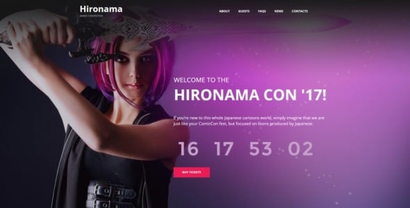 html шаблон anime moto cms