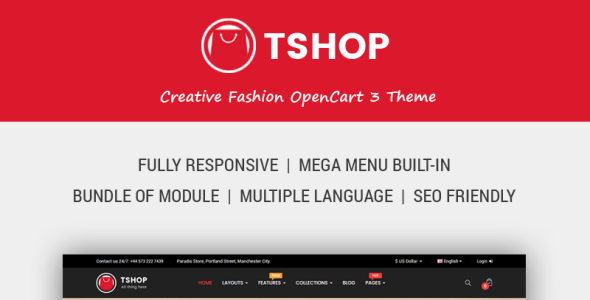 модный магазин шаблон opencart