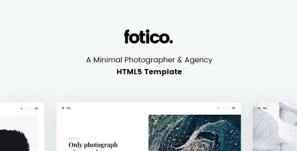минимальный шаблон сайта photographer &amp; agency html5