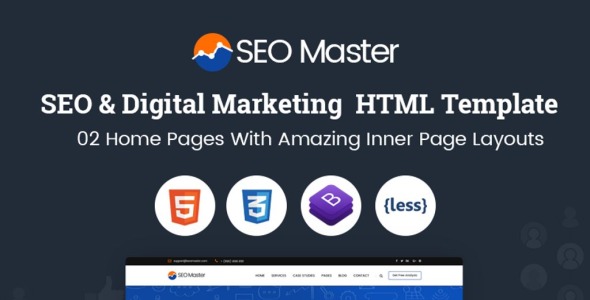 seo master – шаблон сайта агентства seo &amp; digital marketing agency