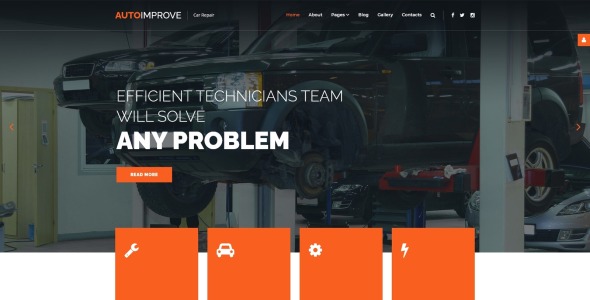 ремонт автомобилей многостраничный креативный шаблон joomla