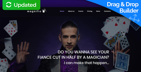 magician artist &amp; performer moto cms 3 шаблон