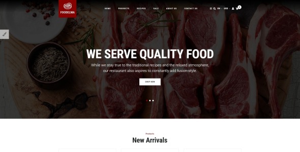 шаблон opencart интернет-магазина вкусной еды