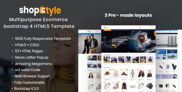 commerce html5 шаблон сайта