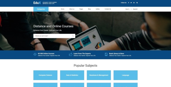 онлайн курсы шаблон joomla