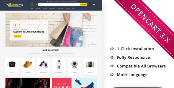 адаптивный шаблон opencart