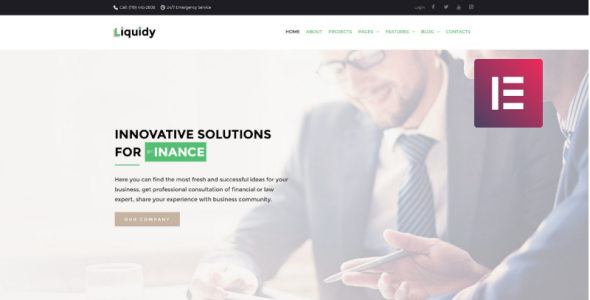 инвестиционная компания wordpress elementor theme