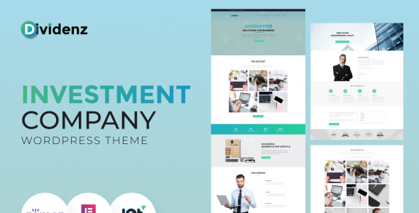 инвестиционная компания wordpress elementor theme
