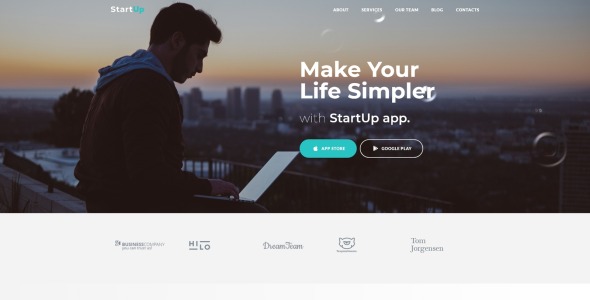 бизнес стартап компания html5 шаблон целевой страницы