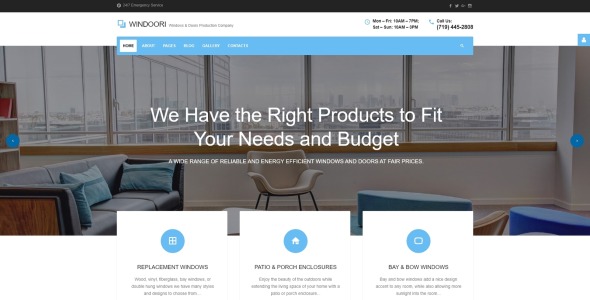 окна и двери производственная компания joomla шаблон